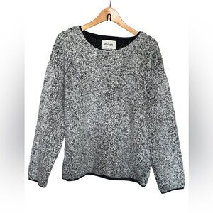 Anthropologie Dylan Cozy Sherpa Sweater Gray Marled Size L